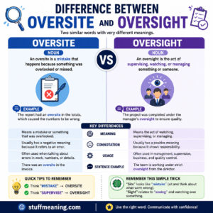 Difference Between Oversite and Oversight