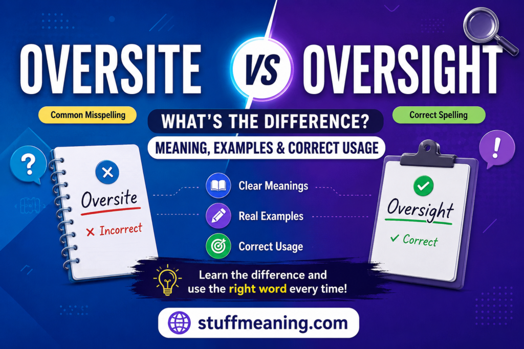 Oversite vs Oversight: What's the Difference