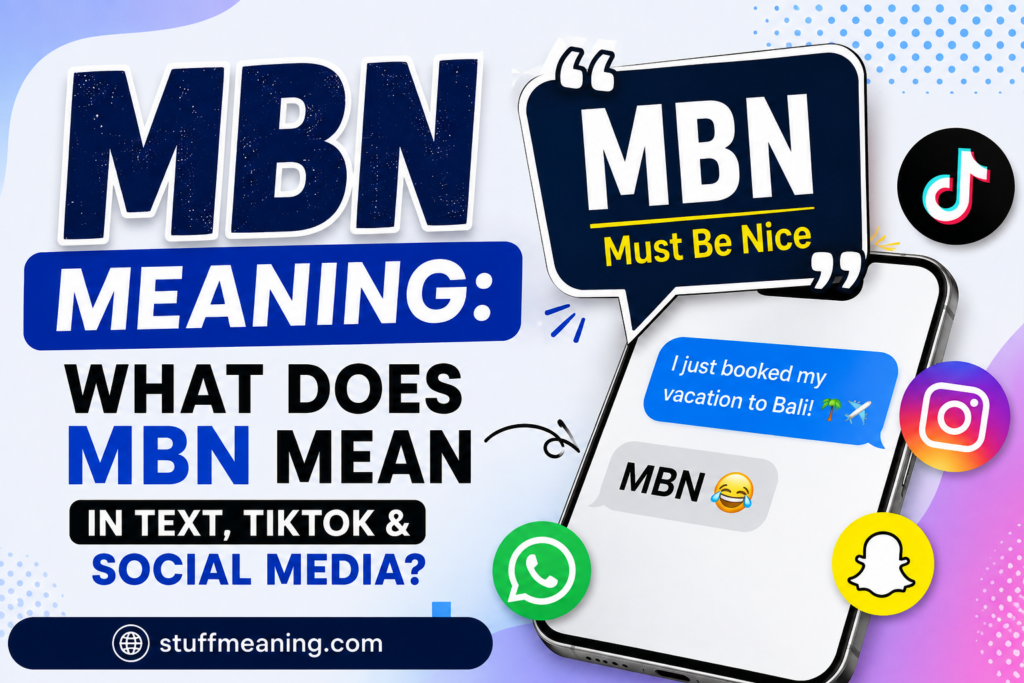 MBN meaning in text messages and social media stands for Must Be Nice